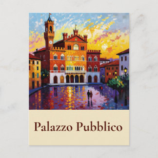 Palazzo Pubblico - Siena, Toskana, Mittelitalien Postkarte