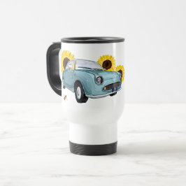 Pale Aqua Figaro travel mug - reisbeker Reisebecher