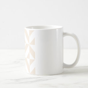 Pale Beige Geometric Deko Cube Pattern Tasse