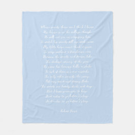 Pale Blue Custom Poem Song Lyric Quote Fleecedecke