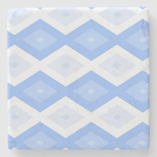 Pale blue diamond pattern steinuntersetzer
