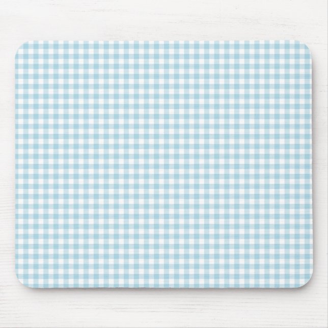Pale Blue Gingham Mousepad (Vorne)