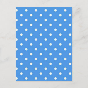 Pale Blue Polka Dot Art Postkarte