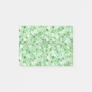 Pale Emerald und Pistachio Cobbled Patchwork Post-it Klebezettel