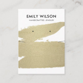 PALE GOLD BRUSH STOCK NECKLACE EARRING DISPLAY VISITENKARTE