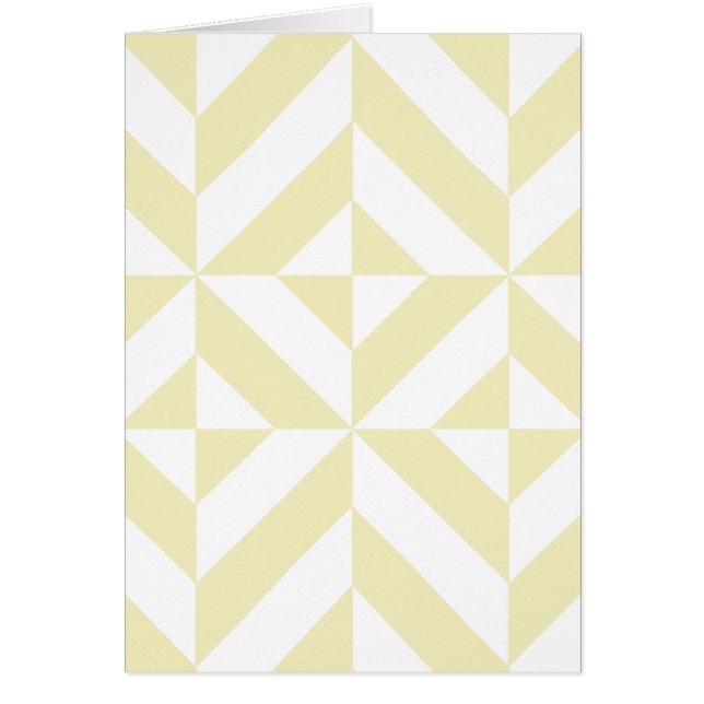 Pale Gold Geometric Deko Cube Pattern (Vorne)