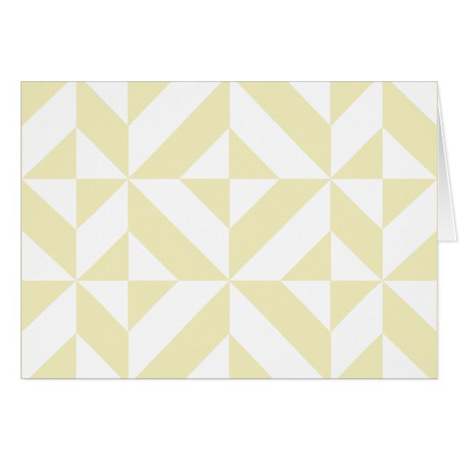 Pale Gold Geometric Deko Cube Pattern (Vorderseite (Horizontal))