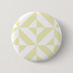 Pale Gold Geometric Deko Cube Pattern Button