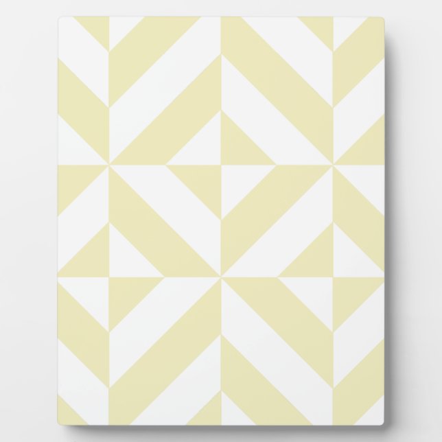 Pale Gold Geometric Deko Cube Pattern Fotoplatte (Vorderseite)