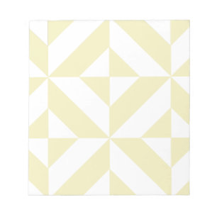 Pale Gold Geometric Deko Cube Pattern Notizblock