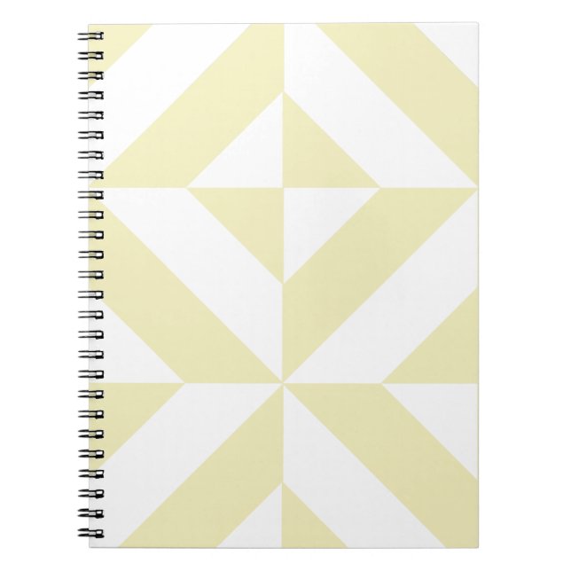 Pale Gold Geometric Deko Cube Pattern Notizblock (Vorderseite)