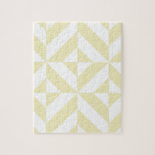 Pale Gold Geometric Deko Cube Pattern Puzzle