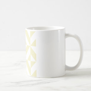 Pale Gold Geometric Deko Cube Pattern Tasse