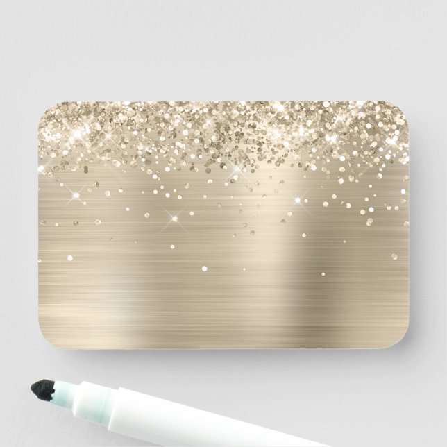 Pale Gold Glitter and Foil Blank Namensschild (Beispiel)