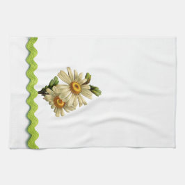 Pale Green Daisy Geschirrtuch