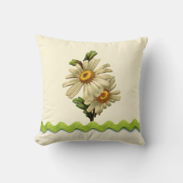 Pale Green Daisy Kissen