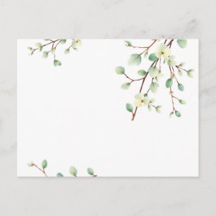 Pale Green Eucalyptus Watercolor Postkarte