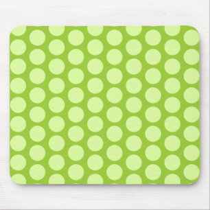 Pale Green Polka Dots Mousepad