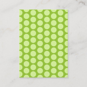 Pale Green Polka Dots Visitenkarte
