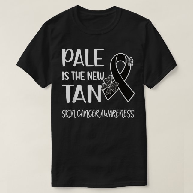 Pale Is The New Tan  Skin Cancer Survivor Melanoma T-Shirt (Design vorne)