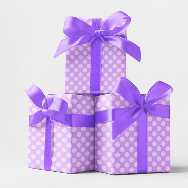 Pale Lavender Polka Dot Geschenkpapier (Pale Lavender Polka Dot Wrapping Paper)