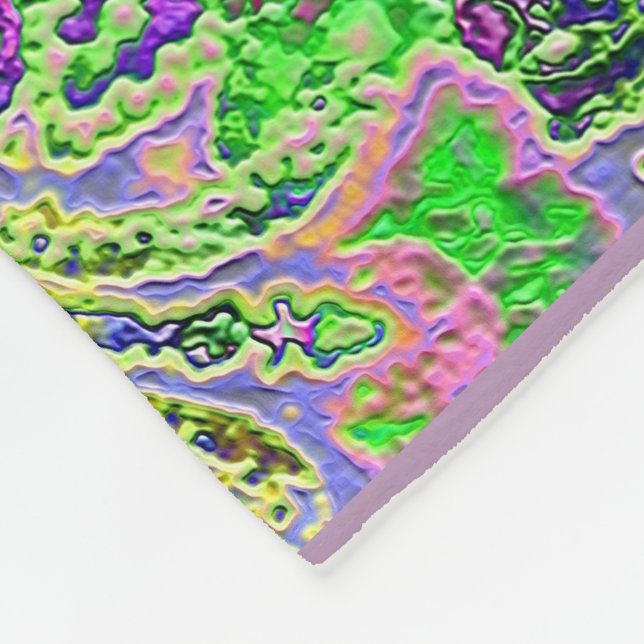 Pale Lila Paisley Fleecedecke (Ecke)