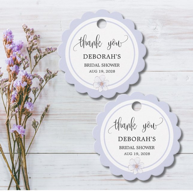 Pale Lilac Brautparty Rund skallodiert Geschenkanhänger (Von Creator hochgeladen)