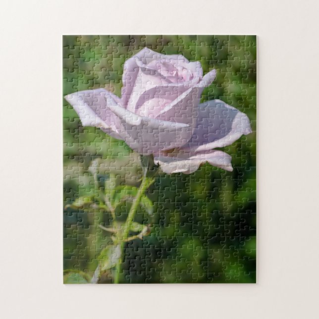 Pale Lilac Tee Rose Jigsaw Puzzle (Vertikal)