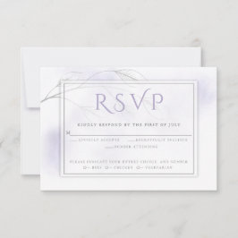Pale Lilac Watercolor Wash Grau Willow RSVP Karte