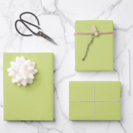 Pale Lime Green Spring And Summer Trending Color Geschenkpapier Set