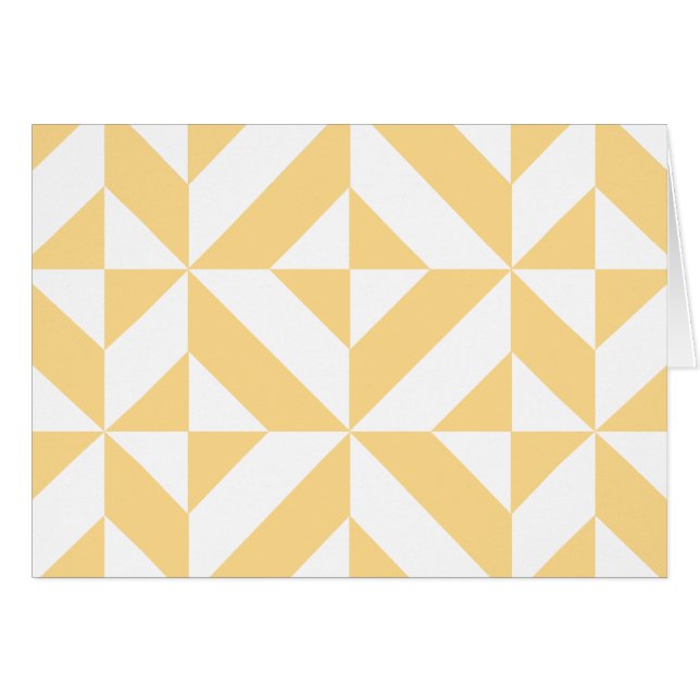 Pale Melon Geometric Deko Cube Pattern (Vorderseite (Horizontal))