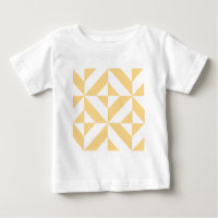 Pale Melon Geometric Deko Cube Pattern