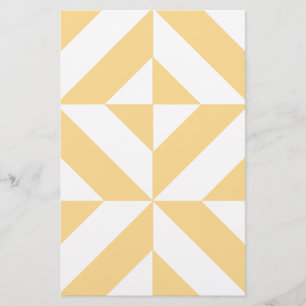 Pale Melon Geometric Deko Cube Pattern Briefpapier
