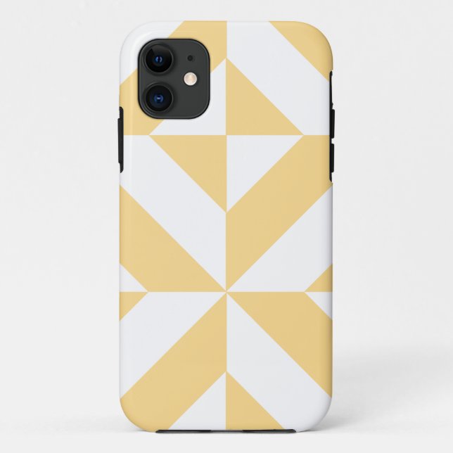 Pale Melon Geometric Deko Cube Pattern Case-Mate iPhone Hülle (Rückseite)