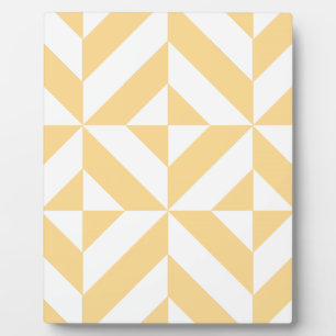 Pale Melon Geometric Deko Cube Pattern Fotoplatte