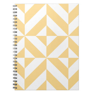Pale Melon Geometric Deko Cube Pattern Notizblock