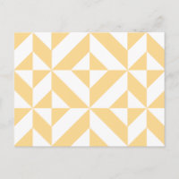 Pale Melon Geometric Deko Cube Pattern
