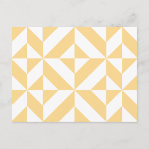 Pale Melon Geometric Deko Cube Pattern Postkarte