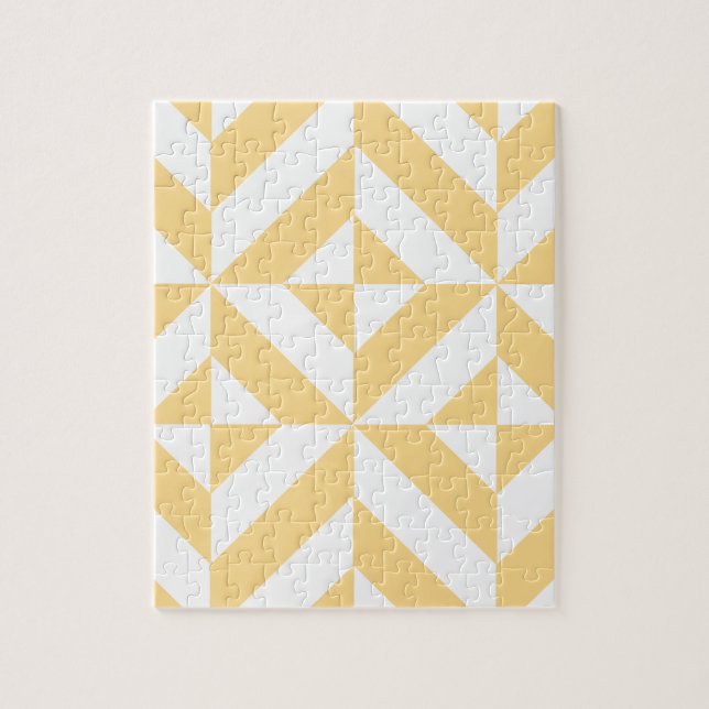 Pale Melon Geometric Deko Cube Pattern Puzzle (Vertikal)