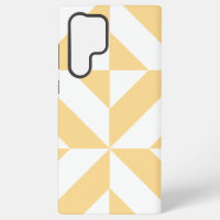 Pale Melon Geometric Deko Cube Pattern