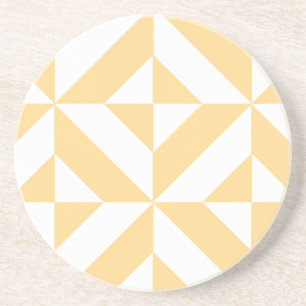 Pale Melon Geometric Deko Cube Pattern Sandstein Untersetzer