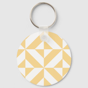 Pale Melon Geometric Deko Cube Pattern Schlüsselanhänger