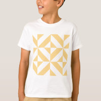 Pale Melon Geometric Deko Cube Pattern