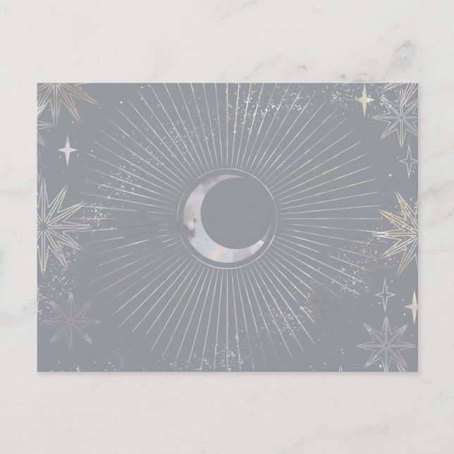 Pale Moon Burst Postkarte (Vorderseite)