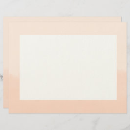 Pale Orange Watercolor Abstract Briefbogen