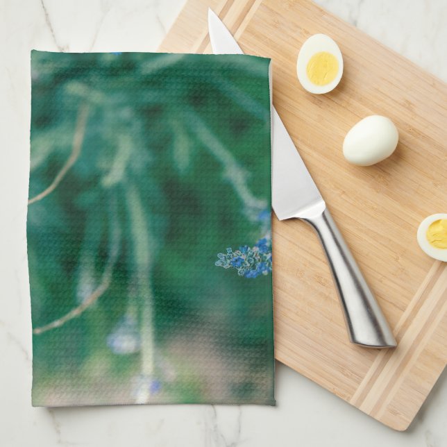 Pale Pastel Lila Lavender Blume Décor Geschirrtuch (Viertel Falte)