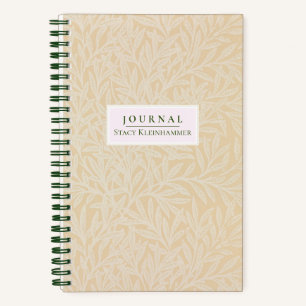 Pale Pastel Weide William Morris gepunktetes Tageb Notizbuch