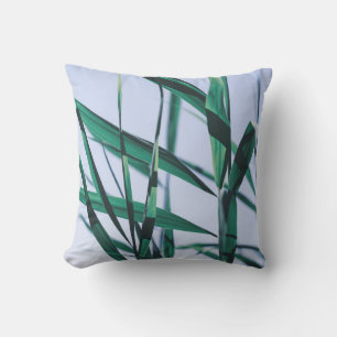 Pale Pastell Green Grass Reeds Kissen
