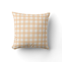 Pale Peach Basic Gingham Checkered Pattern