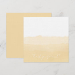 Pale Peach Folded Thank You Card Dankeskarte